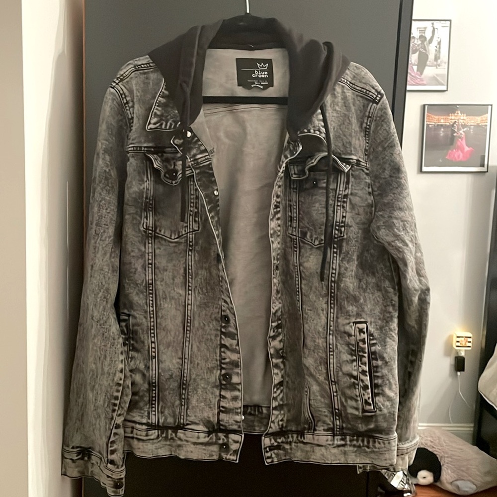 Blue Crown Acid Wash Demin Men’s Jacket